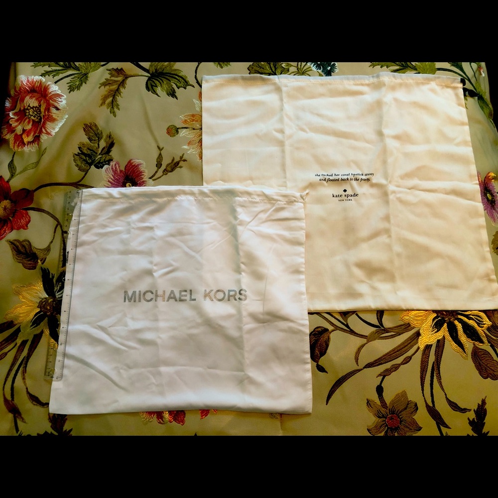 LOT of 2 BRAND NEW dust bags! MICHAEL KORS AND KATE SPADE!